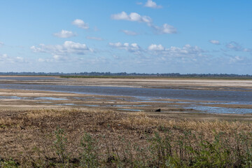 Rio laguna Setubal bay on a sunny day in Santa Fe, Argentina
