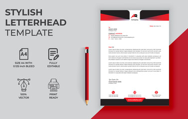 New & Modern Letterhead Design Modern Business Letterhead Design Template - letter, vector, illustration, business