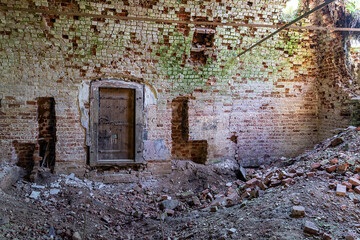 the interior of an abandoned Orthodox church