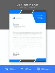 Modern simple letterhead design template for company