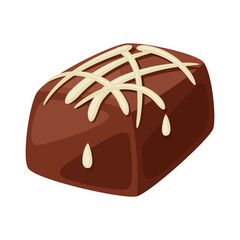 Illustration of chocolate candy. Food item for bars, restaurants and shops.
