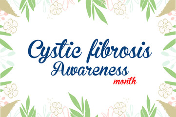 Cystic fibrosis Awareness Month. Holiday concept. Template for background, banner, card, poster with text inscription. Vector EPS10 illustration