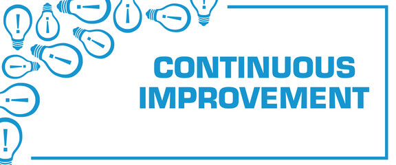 Continuous Improvement Blue Bulbs Corner Horizontal 
