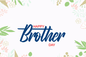 National Brother Day. Holiday concept. Template for background, banner, card, poster with text inscription. Vector EPS10 illustration