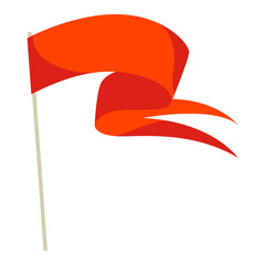 Illustration of flag. Award for sports or corporate competitions.