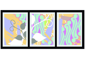 Artistic Floral vector illustration, modern abstract, with a touch of java motif, eps 10 