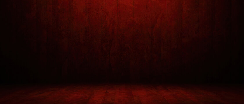 Wall and floor photo background backdrop In dark red tones