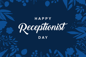Happy National Receptionist Day. Holiday concept. Template for background, banner, card, poster with text inscription. Vector EPS10 illustration