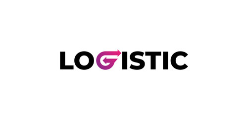 Logistic logo, letter g and arrow combination, Flat style  Logo Design Template, vector illustration