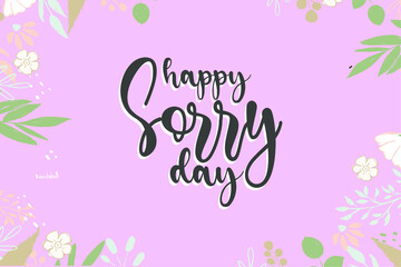 National Sorry Day. Holiday concept. Template for background, banner, card, poster with text inscription. Vector EPS10 illustration