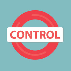 control concept, security and governance- vector illustration