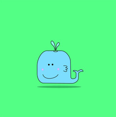 Vectors of cute whale