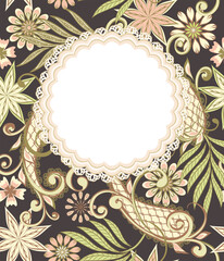 Background in ethnic traditional style.