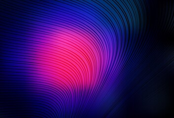 Dark Pink, Blue vector background with curved lines. - obrazy, fototapety, plakaty