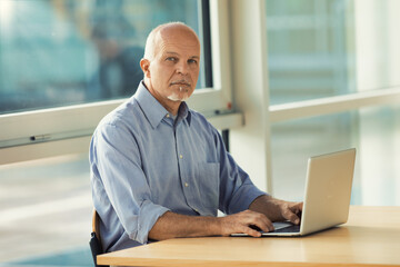 Fototapeta premium Astute senior businessman giving the camera an assessing look