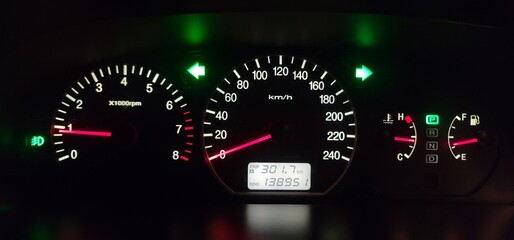 Fototapeta premium speedometer on the road