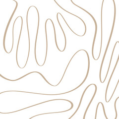 abstract pattern with brown geometric tangled lines on white background for story. Stylish Vector doodle calligraphic design