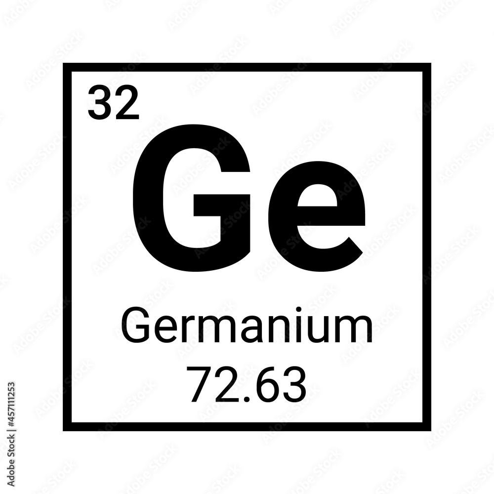 Wall mural germanium education periodic element atomic chemistry symbol icon - Wall murals