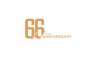 66 Year Anniversary Celebration Vector. Happy Anniversary Greeting Celebrates Template Design Illustration