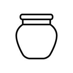 Glass jar icon vector set. bottle illustration sign collection. conservation symbol on white background.