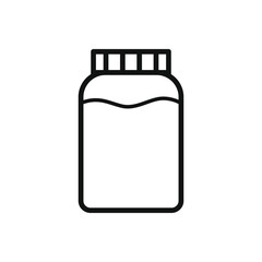 Glass jar icon vector set. bottle illustration sign collection. conservation symbol on white background.