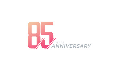 85 Year Anniversary Celebration Vector. Happy Anniversary Greeting Celebrates Template Design Illustration
