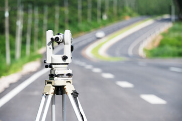 Road construction surveying equipment, land survey equipment and construction equipment, road...
