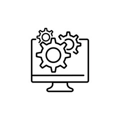 data management - minimal line web icon. simple illustration. concept for infographic, website or app.