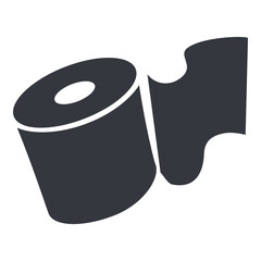 Vector Toilet Paper Icon on White Background