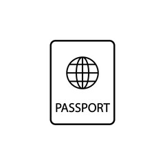 Passport icon. International passport line icon. Travel and vacations