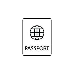 Passport icon. International passport line icon. Travel and vacations