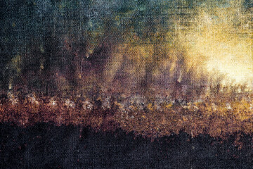 Texture overlay painting on fabric