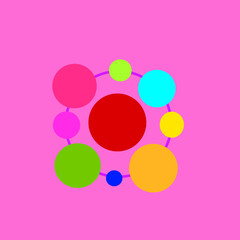 abstract colorful background with circles