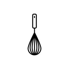 Vector whisk icon mixer. Kitchen beater cooking whisk bakery food blender
