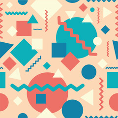 Colored background with retro patterns