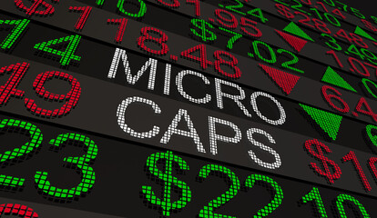 Micro-Caps Business Company Stock Market Shares Investment Prices 3d Illustration