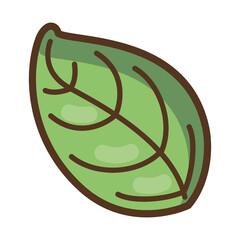 Isolated natural green leaf icon