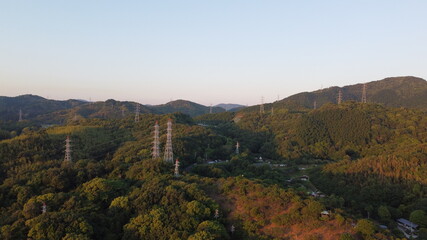 日本の自然と田舎の景色！瀬戸内の夕日