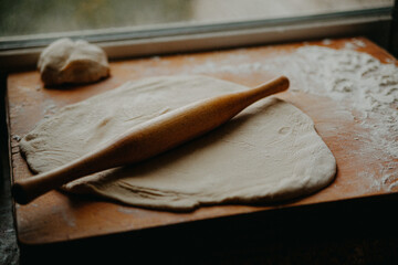 the process of baking with your own hands at home from dough