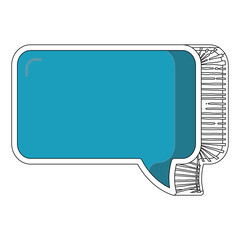 Isolated retro comic bubble chat with vintage border