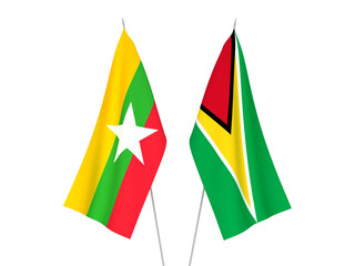 Myanmar and Co-operative Republic of Guyana flags