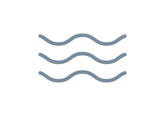 Wave line icon water vector sea flat ocean graphic symbol. Wave minimal logo