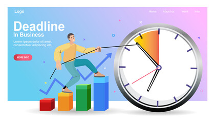 business man with clock