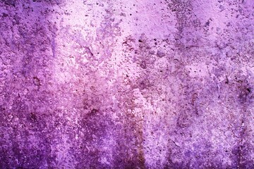 Old purple wall in spots, cracks, stains. Painted concrete wall in abstract grunge style loft. Vintage wall background texture for backgrounds, portraits, posters.