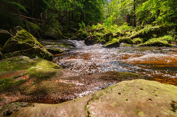 Giant Mountains, Karkonosze, Wodospad Szklarki, Kochelfall, stream, mountain stream, poland 