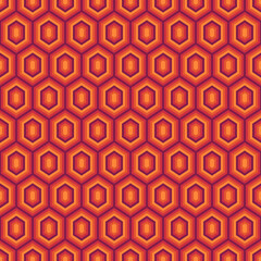 Seamless pattern. Hexagons ornament. Tiles background. Hexahedrons wallpaper. Ethnic motif. Geometrical backdrop. Digital paper. Mosaic textile print. Geometric web designing. Vector art.