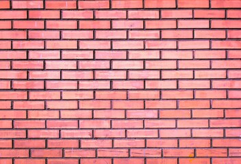 Weathered stained old red brick wall background