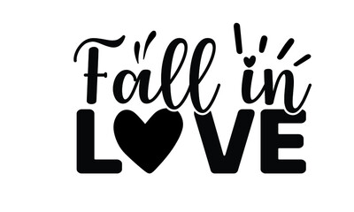 Obraz premium Love SVG Quotes Design Template