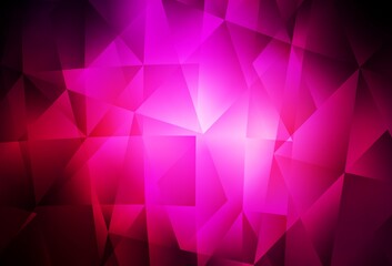 Obraz premium Dark Pink vector triangle mosaic background.