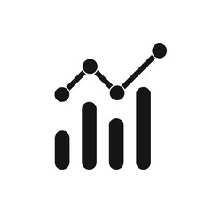 Analytics icon design template isolated illustration